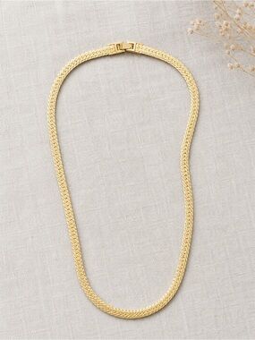 Gold Braided Chain Necklace - Women Jewelry